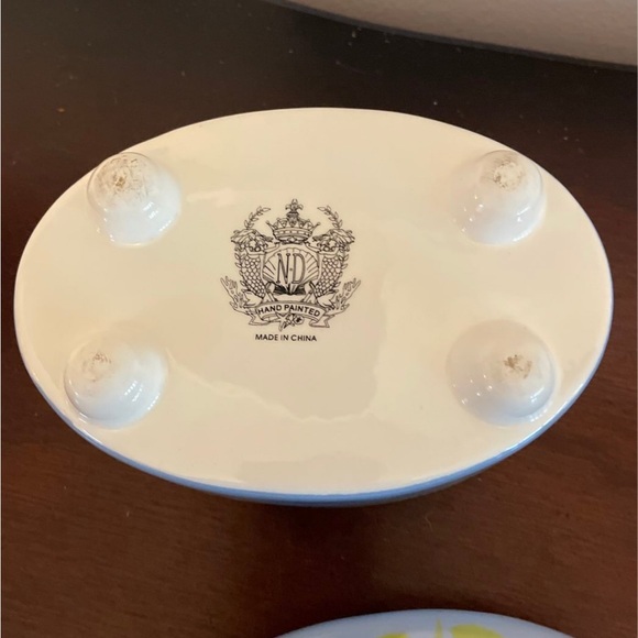 Decorative Blue and Yellow Keepsake Box - Picture 5 of 6